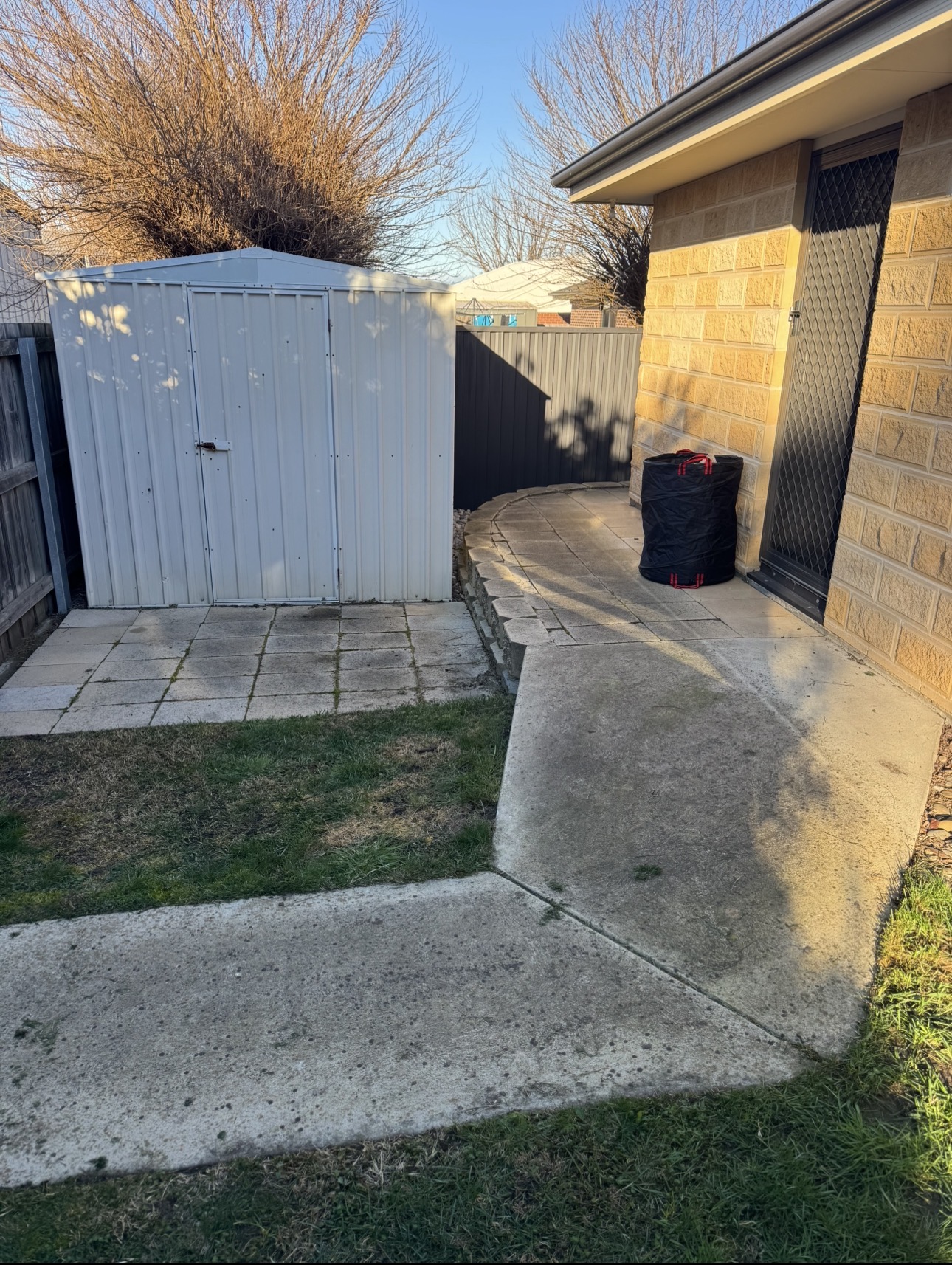 Patio & Path Clean before — Launceston